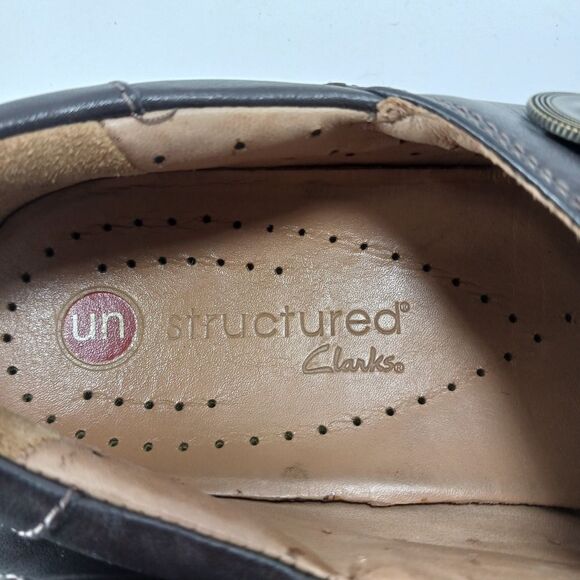 Clarks Unstructured Brown Slip- ons,with Leather Uppers. Woman's size 10........ - Picture 11 of 15